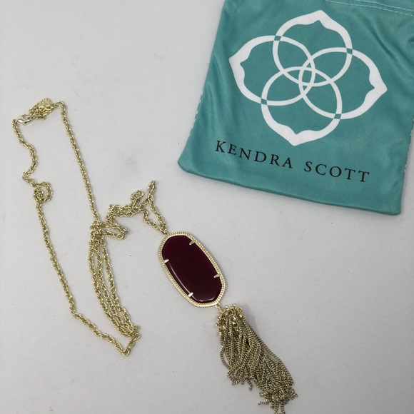 Kendra Scott Rayne Necklace in Maroon - Picture 2 of 3